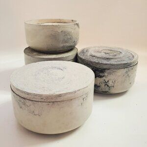 Charming Matching Set | Concrete Vessel Set (Grey / Candle making ready)